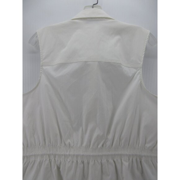 Athleta Top 1X Plus Levitate Poplin Tank Blouse Cinch Waist NEW * - Picture 10 of 13